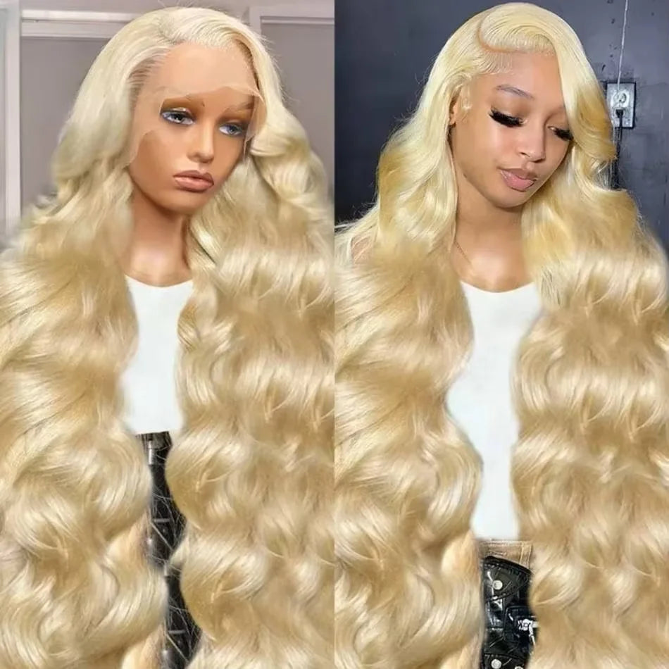 613 Blonde Body Wave HD Transparent 13x6 Lace Frontal Human Hair Wigs 30 40 Inch Colored Remy Hair Wigs For Women Choice