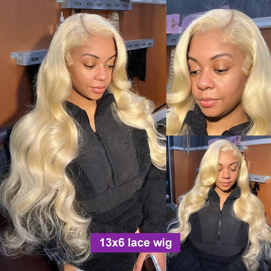 613 Blonde Body Wave HD Transparent 13x6 Lace Frontal Human Hair Wigs 30 40 Inch Colored Remy Hair Wigs For Women Choice