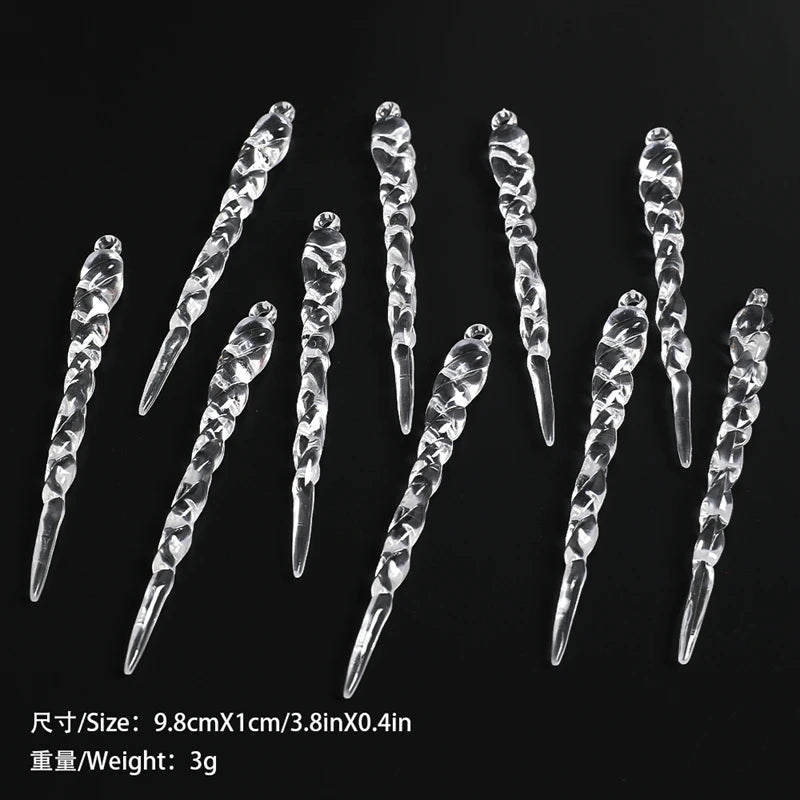 5/10Pcs Christmas Decoration Xmas Tree Hanging Pendant Ornaments for Home Room Decor Acrylic Snowflake Navidad 2026 Accessory