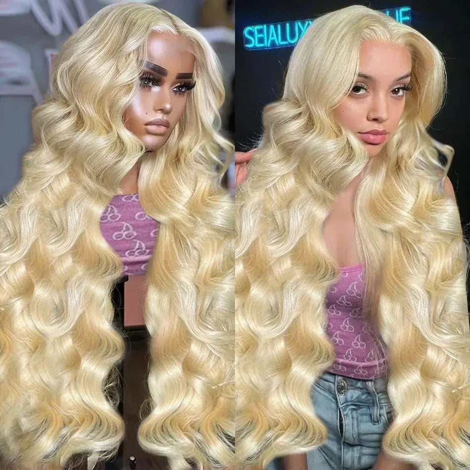 613 Blonde Body Wave HD Transparent 13x6 Lace Frontal Human Hair Wigs 30 40 Inch Colored Remy Hair Wigs For Women Choice
