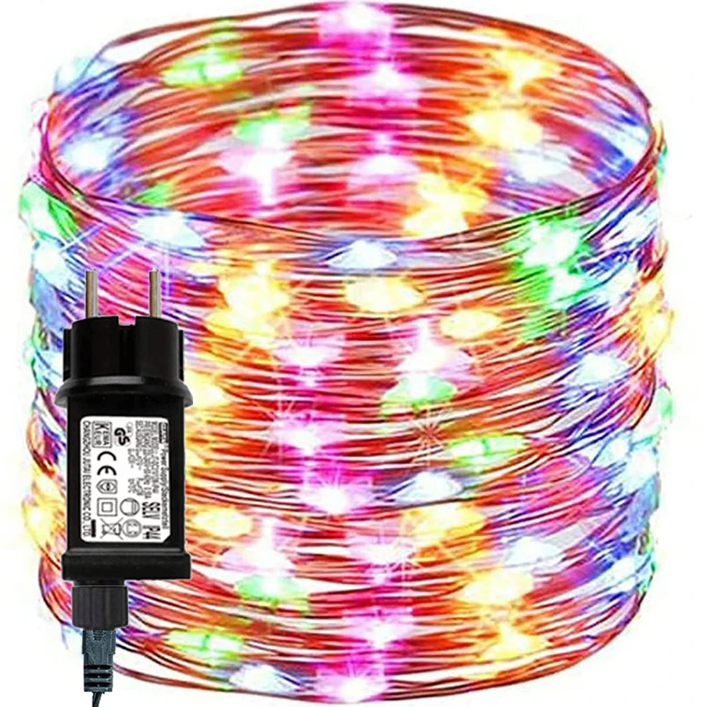 50M 100M LED Fairy String Lights Outdoor Waterproof Copper Wire Bendable  for Home Garden Party Wedding Christmas Decoration