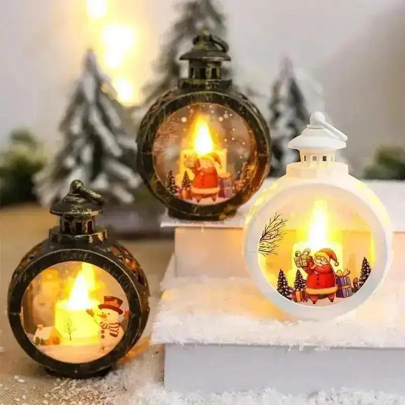 Christmas Retro Luminous Night Light Christmas Decoration Pendant Party Decoration Props Desktop Ornaments Christmas Gifts