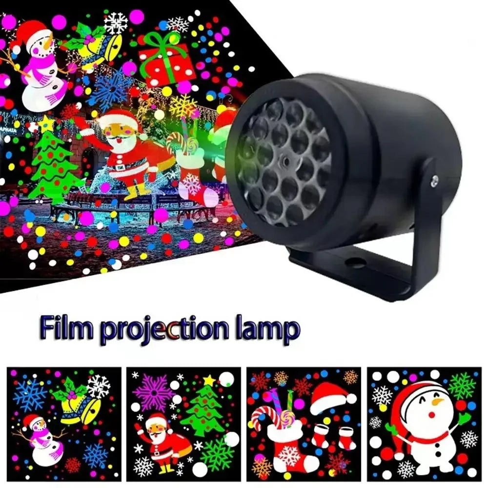 Christmas Snowflake Projector Light Large Decoration Christmas Party Laser Led Stage Light Rotating Xmas Lighting Garden Decor