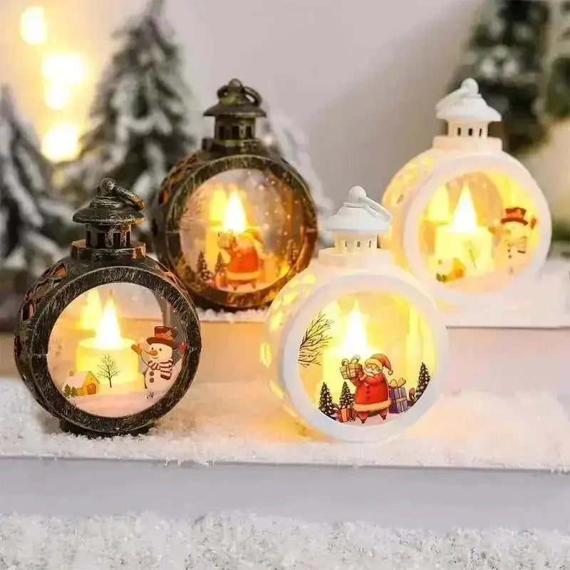 Christmas Retro Luminous Night Light Christmas Decoration Pendant Party Decoration Props Desktop Ornaments Christmas Gifts