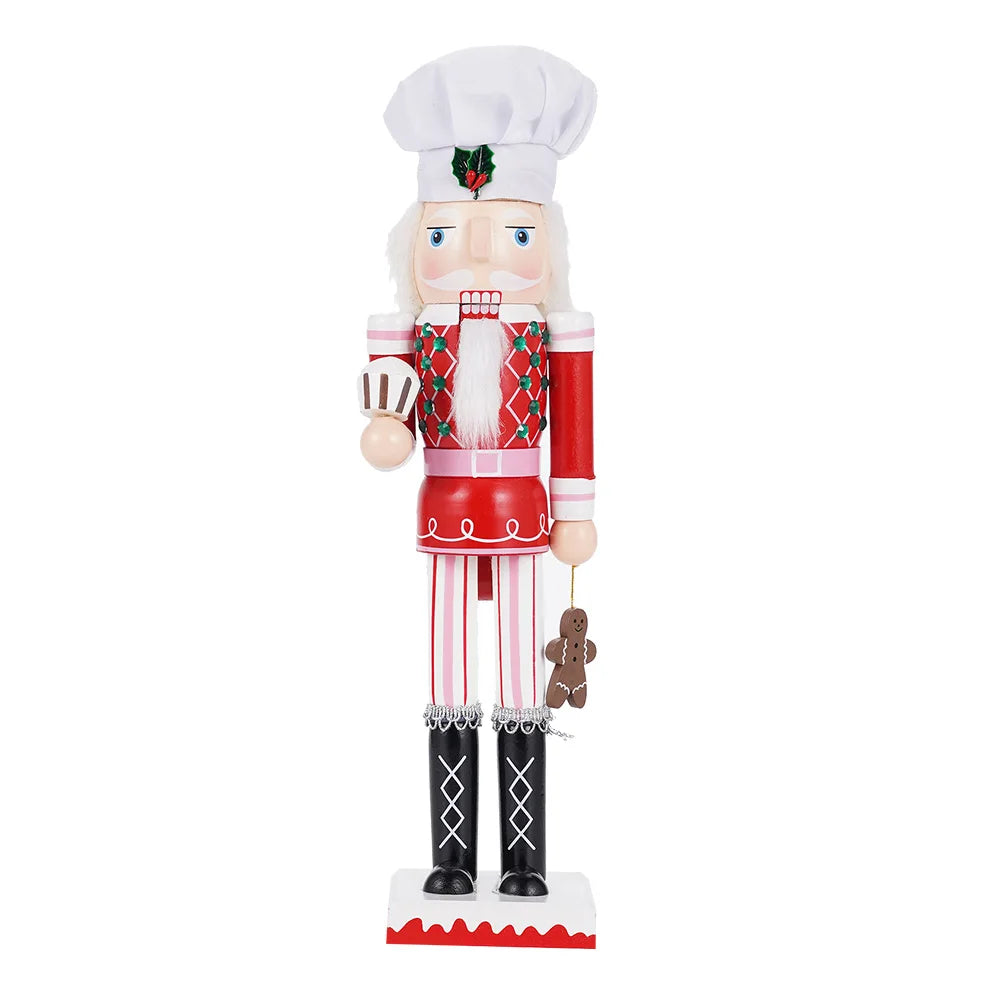 38CM Christmas Nutcracker Chef pastry chef puppet Handcrafted Decoration Christmas New Year Holiday Party Decoration Gift