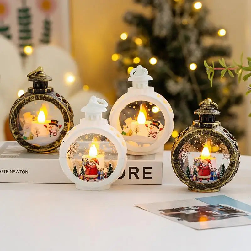 Christmas Retro Luminous Night Light Christmas Decoration Pendant Party Decoration Props Desktop Ornaments Christmas Gifts