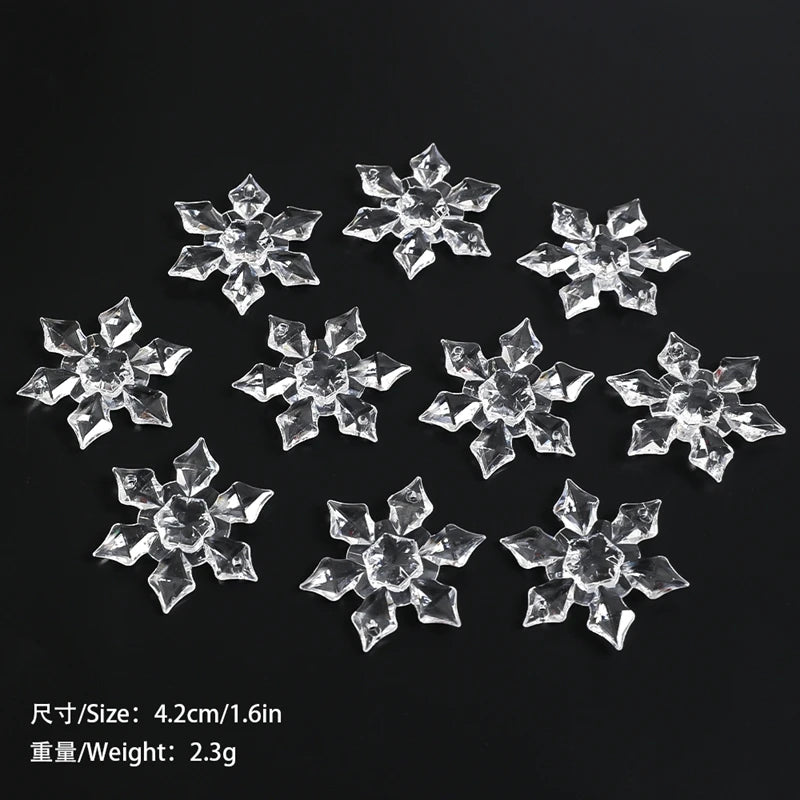5/10Pcs Christmas Decoration Xmas Tree Hanging Pendant Ornaments for Home Room Decor Acrylic Snowflake Navidad 2026 Accessory
